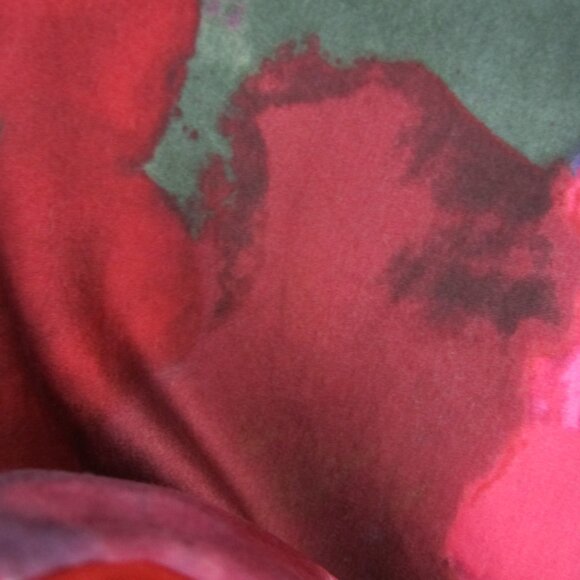 Banana Republic Womens 6 Red Green Blue Floral Empire Waist Silk Dress Small - Picture 7 of 12